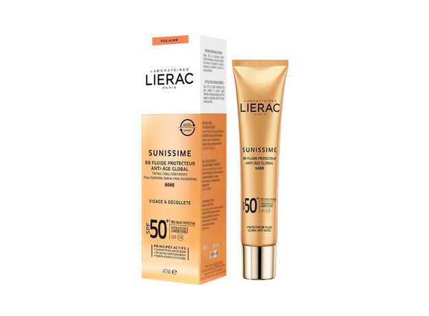 Lierac Sunissime BB Fluide Protecteur Anti-Age Global Λεπτόρρευστη Αντηλιακή & Αντιγηραντική Κρέμα με Χρώμα Dore SPF50+, 40ml