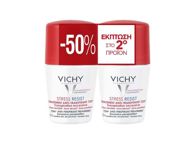 Vichy Promo Deodorant Stress Resist 72h Αποσμητικό-Πολύ Έντονη Εφίδρωση 50ml -50% στο 2ο Προϊόν