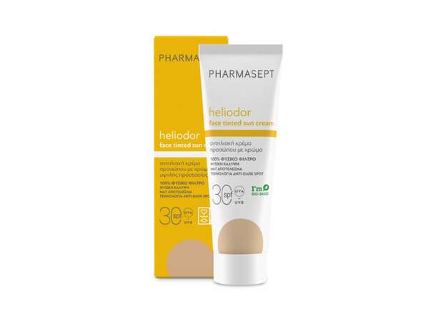 Pharmasept Heliodor Face Tinted Sun Cream Αντηλιακή Κρέμα Προσώπου με Χρώμα SPF30, 50ml