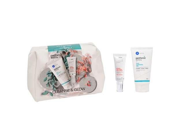 Medisei Panthenol Extra Πακέτο Προσφοράς Cleanse & Glow, Retinol Anti Aging Face Cream - 30ml & Face Cleansing Gel - 150ml