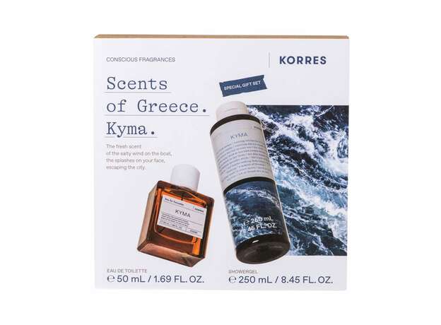 Korres Πακέτο Περιποίησης Σώματος Kyma Eau de Toilette, 50ml & Αφρόλουτρο Κύμα, 250ml