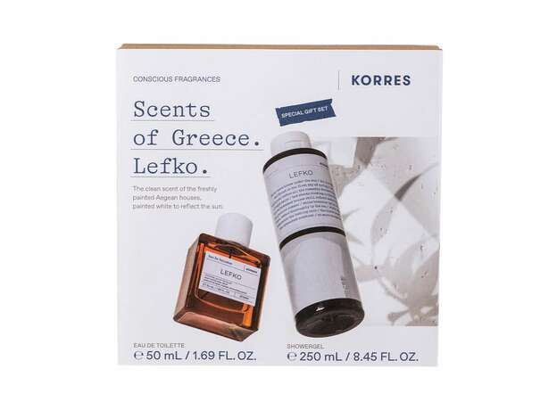 Korres Πακέτο Περιποίησης Σώματος Lefko Eau de Toilette, 50ml & Αφρόλουτρο, 250ml