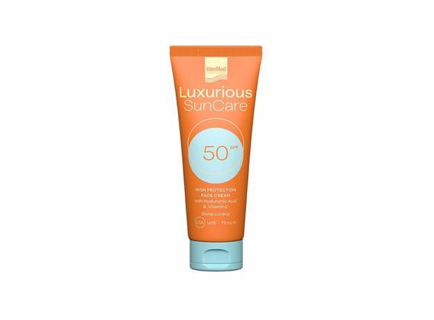 Intermed Luxurious Sun Care Face Cream Αντηλιακή Κρέμα Προσώπου SPF50, 75ml