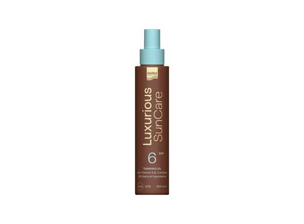 Intermed Luxurious Sun Care Tanning Oil SPF6 Ξηρό Αντηλιακό Λάδι, 200ml