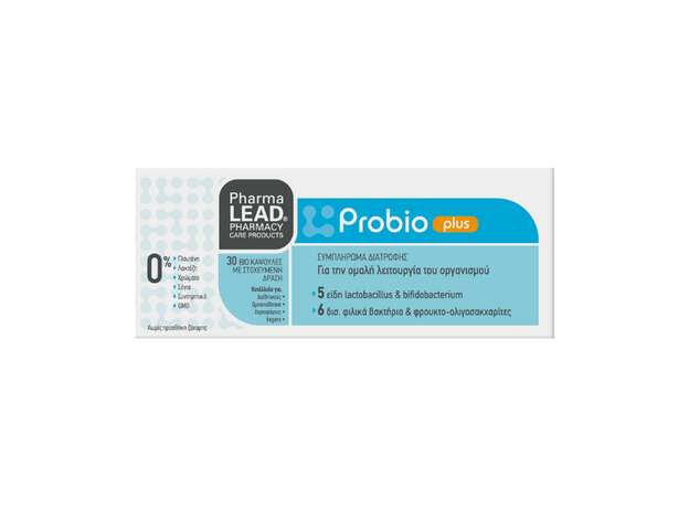 PharmaLead Probio Plus Συμπλήρωμα Διατροφής Αποκατάστασης Εντερικής Χλωρίδας, 30caps