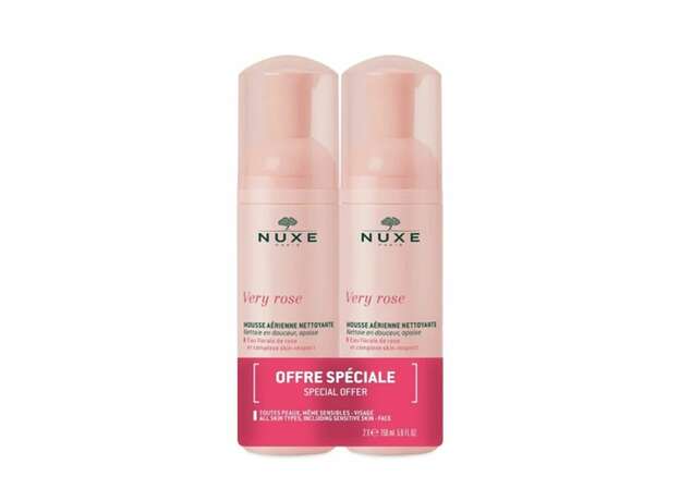 Nuxe Promo Very Rose Light Cleansing Foam Αφρός Καθαρισμού Προσώπου, 2x150ml