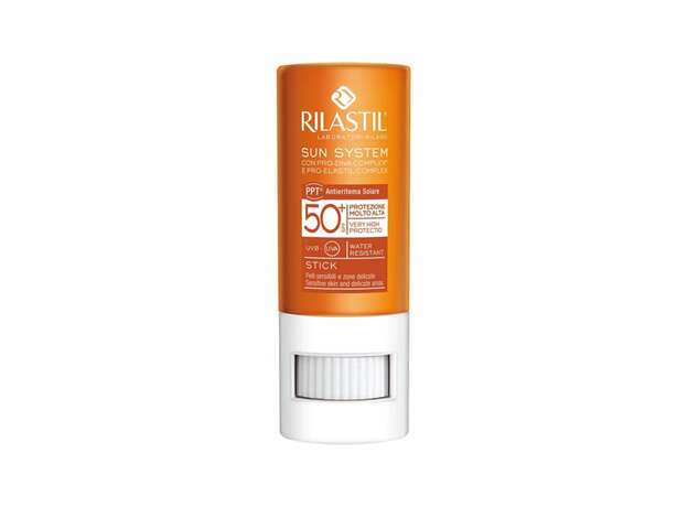 Rilastil Sun System Transparent Stick Αντηλιακό Διάφανο Stick Πολύ Υψηλής Προστασίας Προσώπου Σώματος για τις Ευαίσθητες Ζώνες SPF50+, 8.5ml