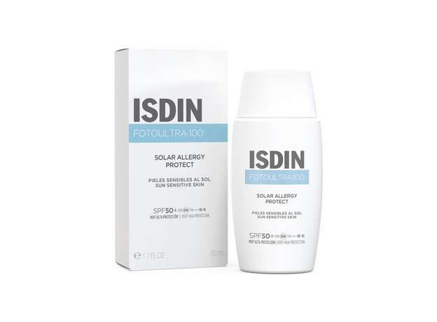 ISDIN Fotoultra 100 Solar Allergy Protect SPF50+ Αντηλιακό Προσώπου Κατάλληλο για Δέρματα με Ευαισθησία στον Ήλιο, 50ml