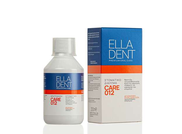 EllaDent Care 012 Στοματικό Διάλυμα για την καταπολέμηση της οδοντικής μικροβιακής πλάκας, της τερηδόνας & της κακοσμίας του στόματος, 250ml