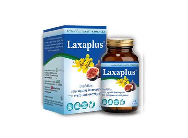 HEALTH PLUS Laxaplus Συμπλήρωμα Διατροφής Για Την Ομαλή Λειτουργία Του Εντερικού Συστήματος 40 Κάψουλες