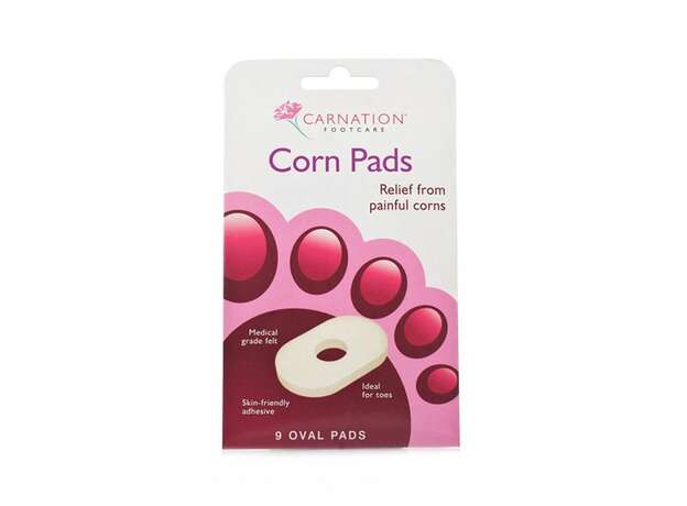 Carnation Corn Pads Oval Αυτοκόλλητα Προστατευτικά για τα Δάκτυλα των Ποδιών που Αποτρέπουν την Άσκηση Πίεσης & Τριβής από το Παπούτσι 9 Τεμάχια