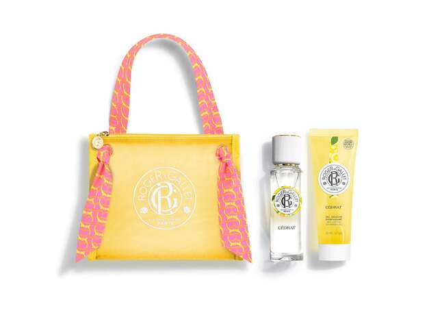 Roger&Gallet Cedrat Promo Wellbeing Fragrant Water Γυναικείο Άρωμα, 30ml, Wellbeing Shower Gel Αναζωογονητικό Αφρόλουτρο, 50ml & Δώρο Τσαντάκι, 1σετ