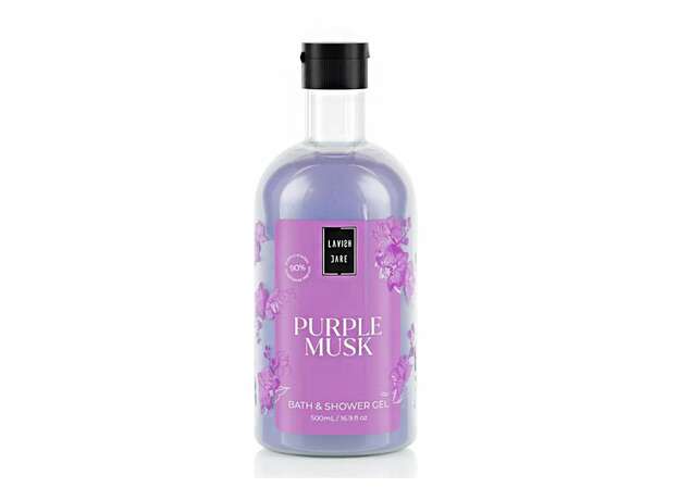 Lavish Care Bath & Shower Gel Αφρόλουτρο Purple Musk, 500ml