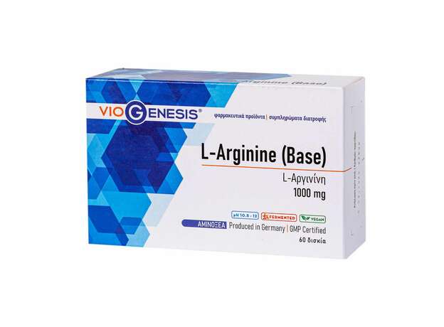 Viogenesis L-Arginine (Base) 1000mg 60caps