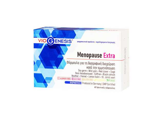 VioGenesis Menopause Extra Φόρμουλα για τη διατροφική διαχείριση κατά την εμμηνόπαυση 60caps