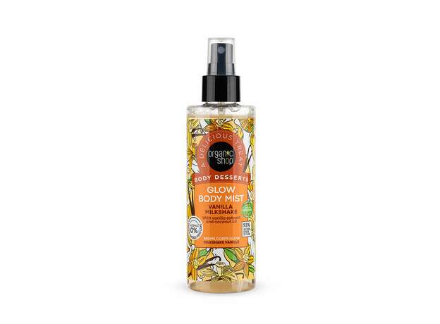 Organic Shop Body Desserts Vanilla Milkshake, Body Mist Λάμψης, 200ml