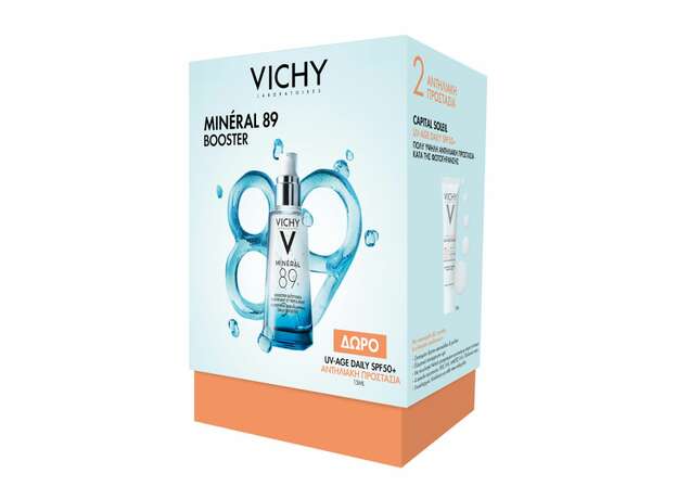 Vichy Mineral 89 Booster Ενυδατικο Σερουμ & Δωρο Uv-Daily Αντηλιακο Προσωπου 15ml