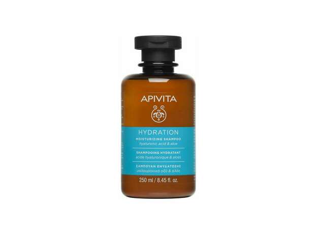 Apivita Moisturizing Σαμπουάν για Όλους τους Τύπους Μαλλιών με Υαλουρονικό Οξύ & Αλόη 250ml