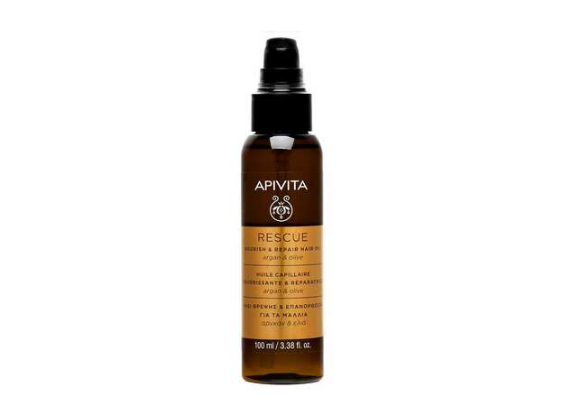 Apivita Rescue Hair Oil Λάδι Θρέψης & Επανόρθωσης με Αργκάν & Ελιά 100ml