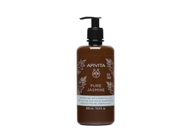 Apivita Eco Pack Pure Jasmine Αφρόλουτρο με Αιθέρια Έλαια 500ml