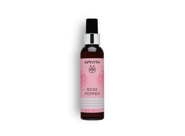 Apivita Rose Pepper Λάδι Μασάζ Αναδιαμόρφωσης Σώματος με Ροζ Πιπέρι 150ml