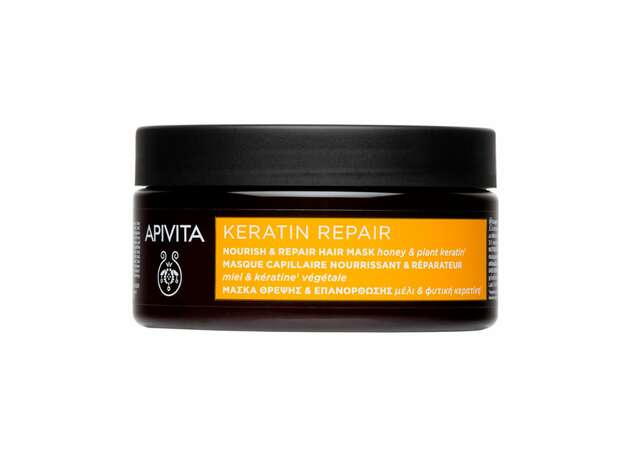 Apivita Keratin Repair Nourish & Repair Hair Mask Μάσκα Θρέψης & Επανόρθωσης, 200ml