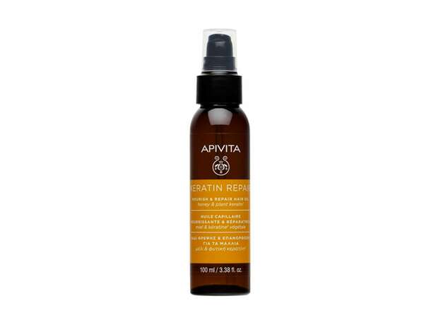 Apivita Keratin Repair Nourish & Repair Hair Oil Λάδι Θρέψης & Επανόρθωσης με Μέλι & Φυτική Κερατίνη, 100ml