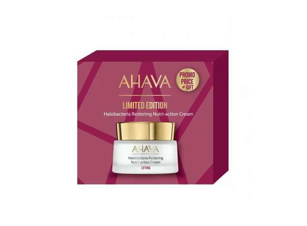 Ahava Promo Lifting Halobacteria Restoring Nutri-Action Cream, Κρέμα Προσώπου Ημέρας, Ώριμη Επιδερμίδα 50ml + Δώρο Πλούσια Κρέμα Νύχτας 15ml