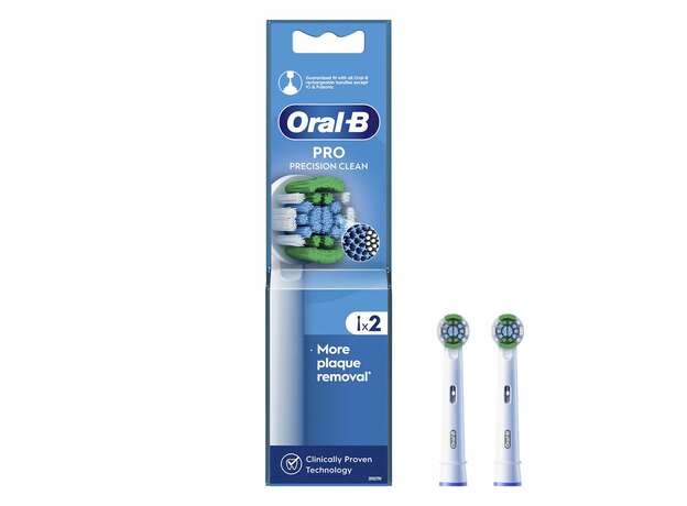 Oral-B Pro Precision Clean Medium Electric Toothbrush Head White 2 Τεμάχια