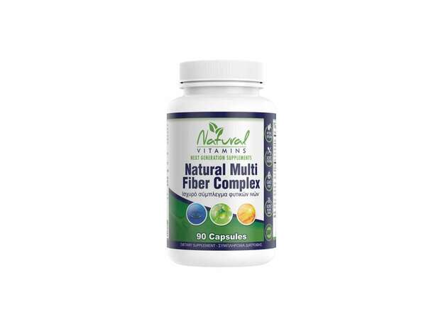 Natural Vitamins Natural Multi Fiber Complex (Συμπλήρωμα Διατροφής για Ανακούφιση από τη Δυσκοιλιότητα) 90caps