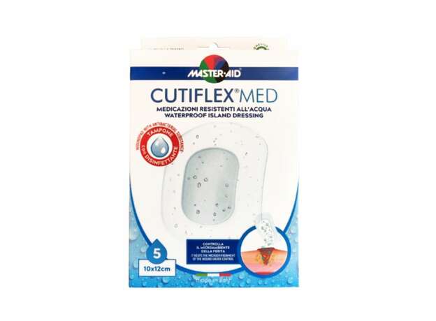 Master Aid Cutiflex Waterproof Αδιάβροχη Αυτοκόλλητη Γάζα 10 x 12cm 5τμχ