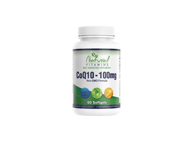 Natural Vitamins Co Q10 100mg (Συμπλήρωμα Διατροφής με Συνένζυμο Q10) 60caps