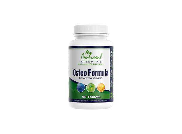 Natural Vitamins Osteo Formula 90tabs (Συμπλήρωμα Διατροφής για την Οστεοπόρωση)