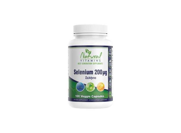 Natural Vitamins Selenium 200mcg (Συμπλήρωμα Διατροφής με Σελήνιο) 100caps