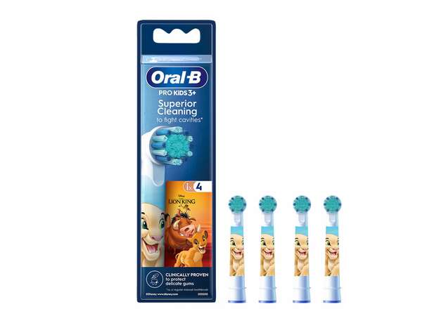 Oral-B Pro Kids The Lion King Extra Soft Electric Toothbrush Head 3 Years+, 4 Τεμάχια