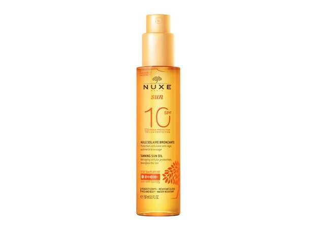 Nuxe Sun Tanning Oil for Face and Body, Λάδι Μαυρίσματος Προσώπου και Σώματος, SPF10, 150ml