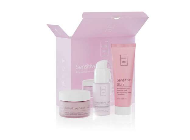 Lavish Care Sesntive Skin - Rebalancing Boost Cream (day) 50mL, Anti-Redness Face Soothing Mask 75mL & Sensitive Fix Soothing Face Serum 30mL