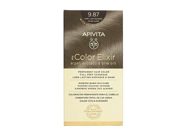 Apivita My Color Elixir Βαφή Μαλλιών 9.87 Ξανθό Πολύ Ανοιχτό Περλέ Μπεζ 125ml