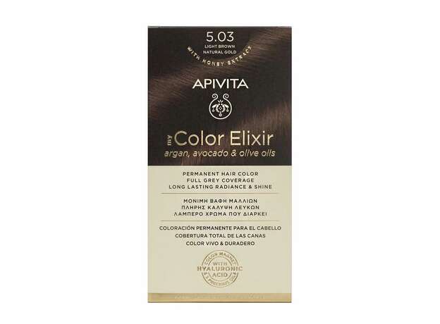 Apivita My Color Elixir Βαφή Μαλλιών 5.03 Καστανό Ανοιχτό Φυσικό Μελί 125ml