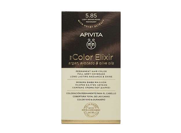 Apivita My Color Elixir Βαφή Μαλλιών 5.85 Κασταωό Ανοιχτό Περλέ Μαονί 125ml