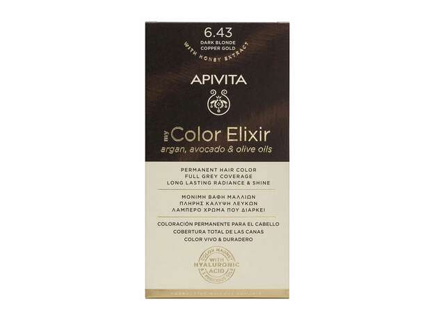 Apivita My Color Elixir Βαφή Μαλλιών 6.43 Ξανθό Σκούρο Χάλκινο Μελί 125ml