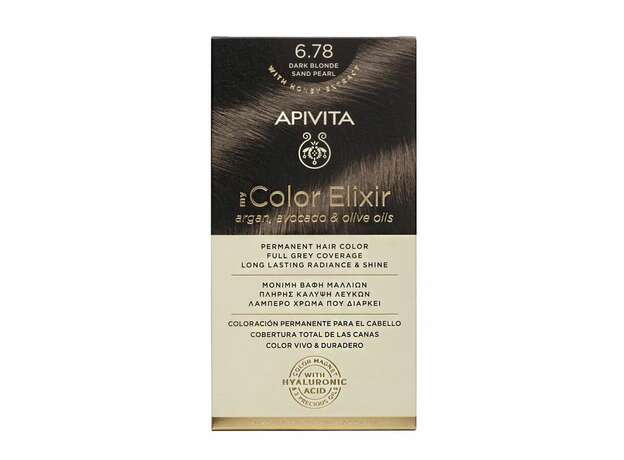 Apivita My Color Elixir Βαφή Μαλλιών 6.78 Ξανθό Σκούρο Μπεζ Περλέ 125ml