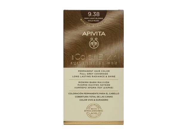 Apivita My Color Elixir Βαφή Μαλλιών 9.38 Ξανθό Πολύ Ανοιχτό Μελί Περλέ 125ml