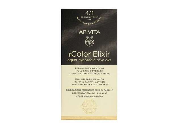 Apivita My Color Elixir Βαφή Μαλλιών 4.11 Καστανό Έντονο Σαντρέ 125ml