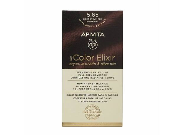 Apivita My Color Elixir Βαφή Μαλλιών 5.65 Καστανό Ανοιχτό Κόκκινο Μαονί 125ml