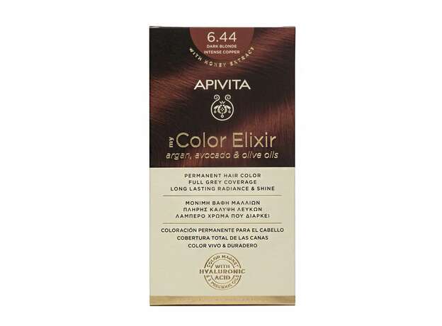 Apivita My Color Elixir Βαφή Μαλλιών 6.44 Ξανθό Σκούρο Έντονο Χάλκινο 125ml