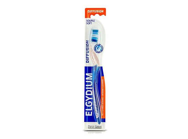 Elgydium Diffusion Toothbrush Soft διαφανη Οδοντόβουρτσα Μαλακή, 1τεμ
