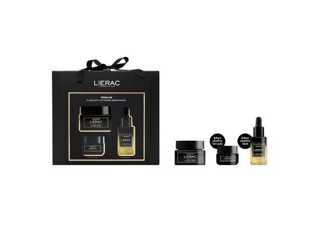 LIERAC Εορταστικο Set Premium Crème Soyeuse  50ml + Premium Serum 13ml + Κρεμα Ματιων 4ml