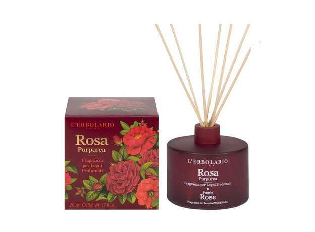 L’ Erbolario Rosa Purpurea Αρωματικό Xώρου με ξύλινα στικ 200ml