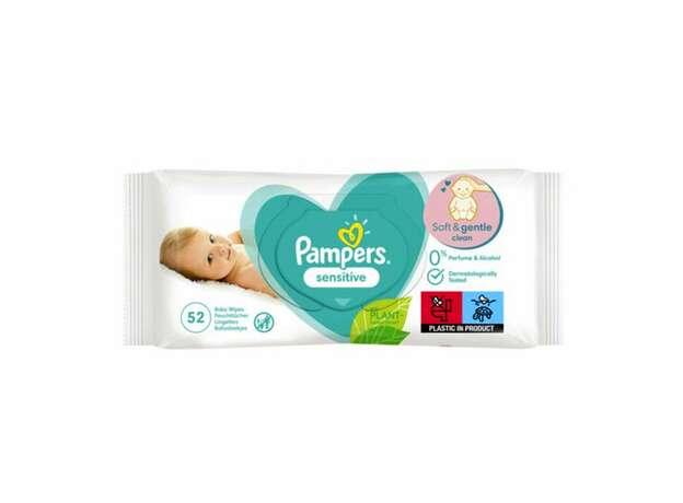 Pampers Sensitive Μωρομάντηλα 52τμχ